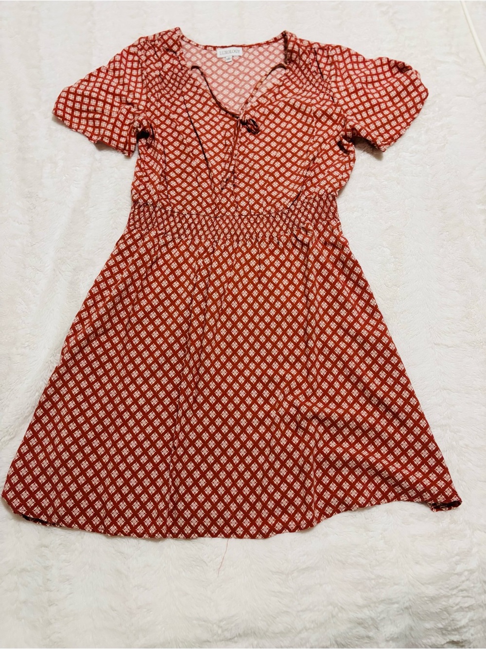 White and Orange Dress